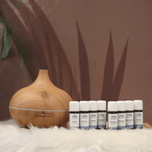 Set Diffuser Satya II en enkelvoudige oliën | 8 stuks